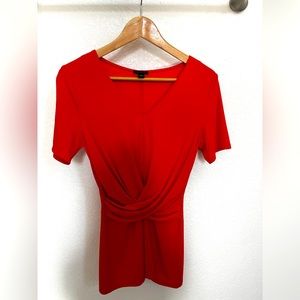 Ann Taylor red XS short sleeve top, new without tags
